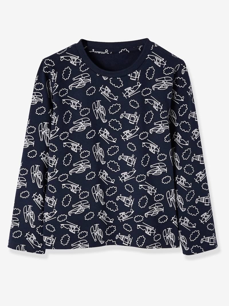 Lot de 2 pyjamas garçon coton jersey - lot bleu